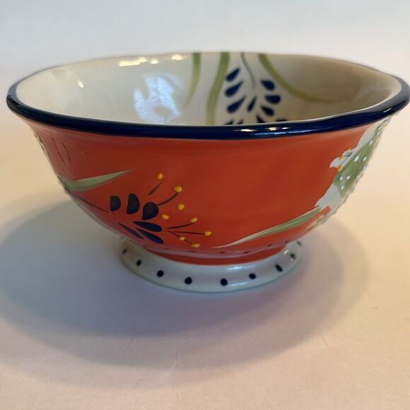Over and Back Set Of 3 Primavera Hand Painted Soup Cereal Bowls - Picture 3 of 12